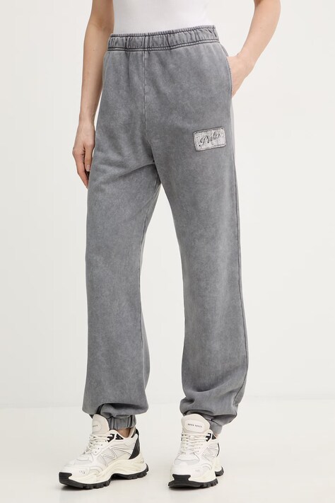 Βαμβακερό παντελόνι Pinko χρώμα: γκρι, 105508 A33M