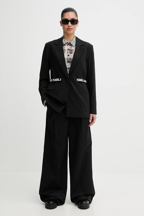 Бавовняні штани Karl Lagerfeld Jeans — SS26-SPD09N, чорний — фото 2