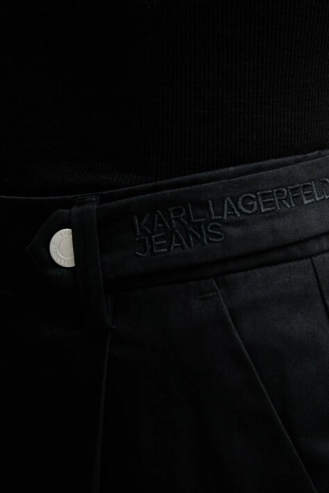 Бавовняні штани Karl Lagerfeld Jeans — SS26-SPD09N, чорний — фото 4