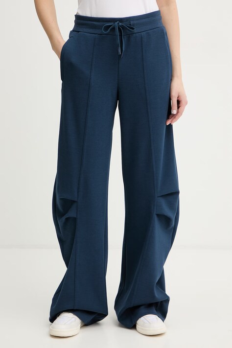 Patrizia Pepe spodnie dresowe damskie kolor granatowy gładkie 8P0784 J391