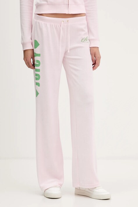 Juicy Couture spodnie dresowe Angel damskie kolor różowy z nadrukiem JCNBJ126454