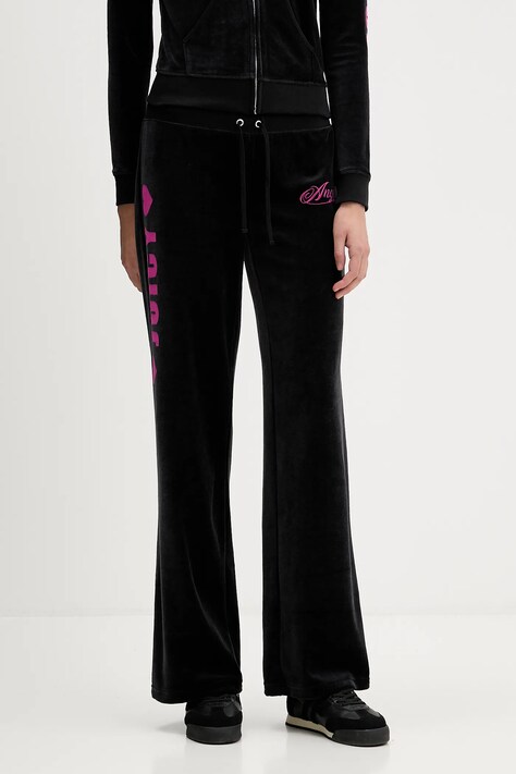 Juicy Couture spodnie dresowe Angel damskie kolor czarny z nadrukiem JCNBJ126454