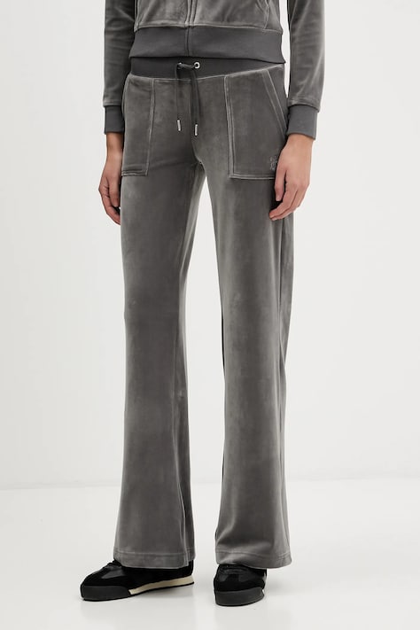 Juicy Couture spodnie dresowe Layla damskie kolor szary gładkie JCSEBJ001