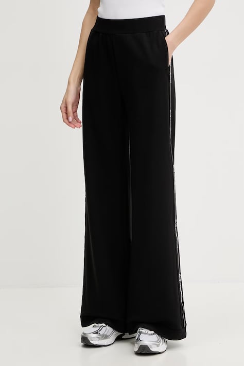 EA7 Emporio Armani spodnie dresowe damskie kolor czarny z nadrukiem AF12501.7W000961