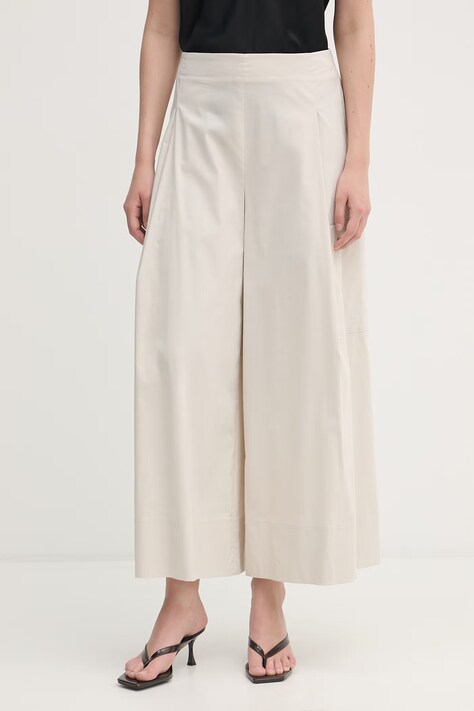 Joseph Ribkoff spodnie damskie z bawełną beżowe high waist 262083