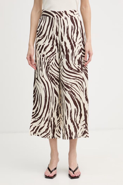 Joseph Ribkoff spodnie damskie z lnem beżowe high waist 262946