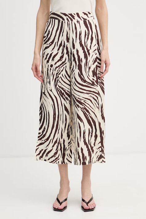 Joseph Ribkoff spodnie damskie z lnem beżowe high waist 262946