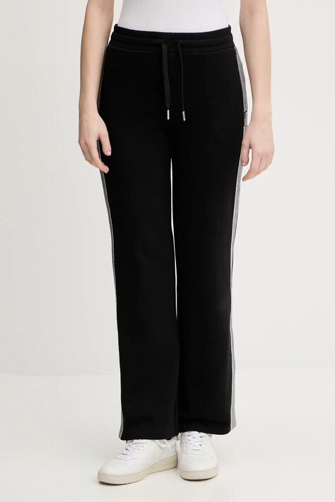 Joop! spodnie dresowe damskie kolor czarny z aplikacją 30100028