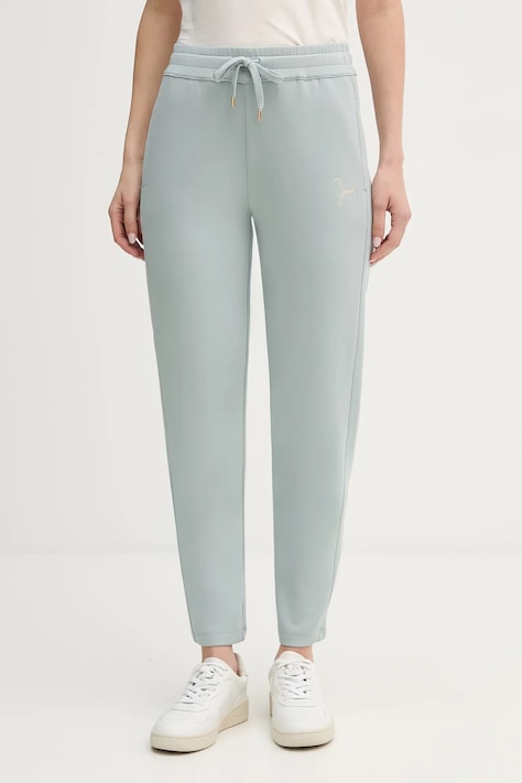 Joop! spodnie dresowe damskie kolor turkusowy gładkie 30100423