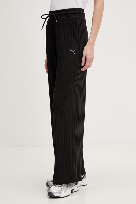 Puma spodnie dresowe damskie Comfort czarne high waist 693284