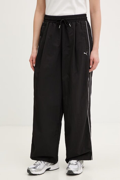 Puma női melegítő Piping Relaxed Woven fekete magas derék 634559