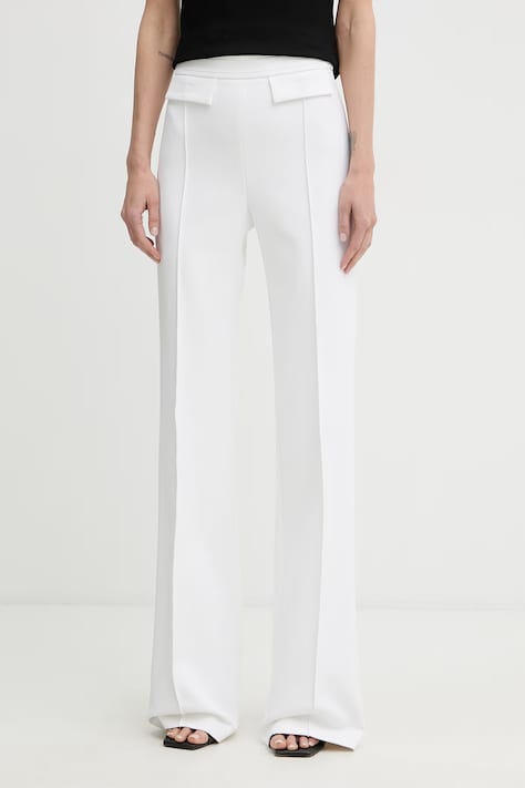 Elisabetta Franchi spodnie damskie beżowe high waist PA17161E2