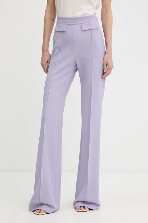 Elisabetta Franchi spodnie damskie fioletowe high waist PA17161E2