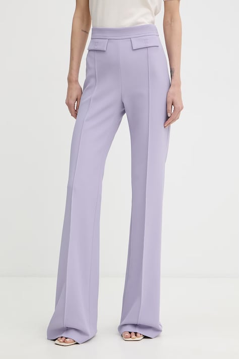 Elisabetta Franchi spodnie damskie fioletowe high waist PA17161E2