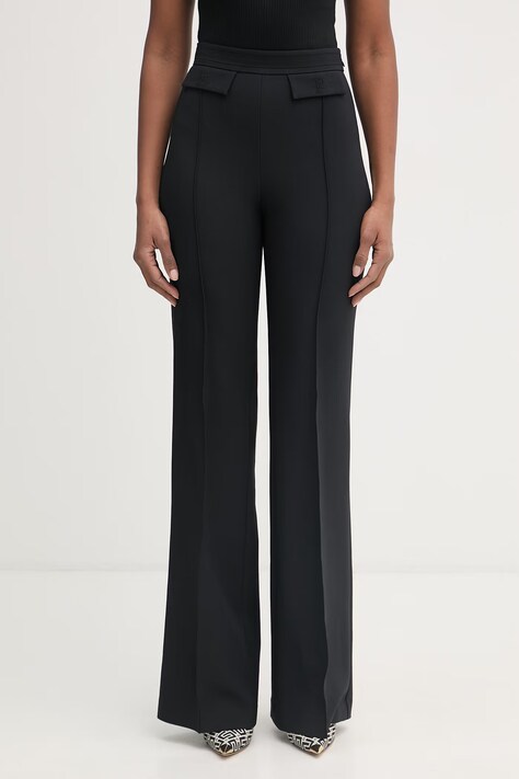 Elisabetta Franchi spodnie damskie czarne high waist PA17161E2