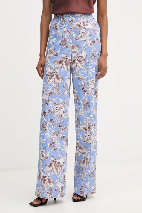 Liu Jo spodnie damskie bawełniane niebieskie high waist WA6441 T4853