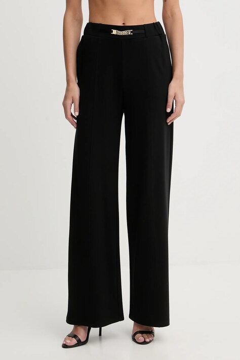 Liu Jo spodnie dresowe damskie kolor czarny gładkie TA6026 JS182