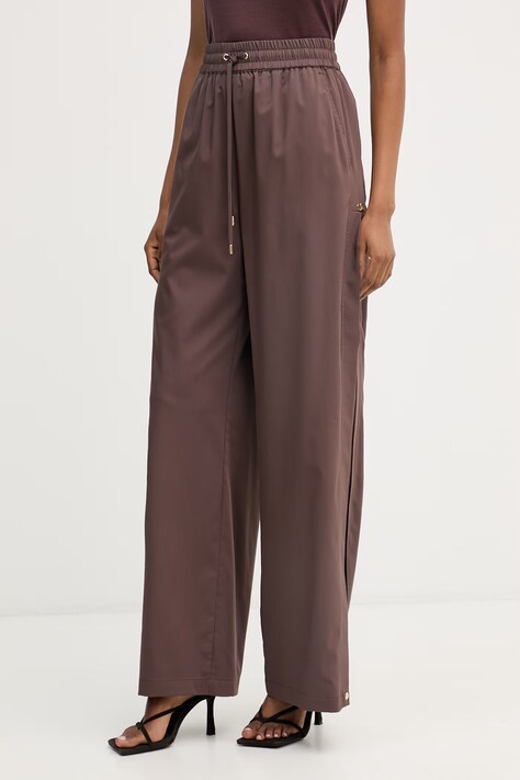 Liu Jo spodnie damskie brązowe high waist TA6181 TS922