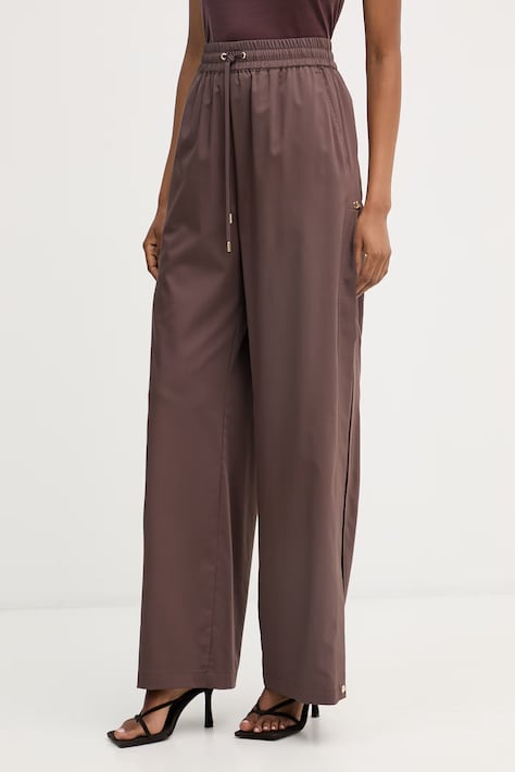 Liu Jo spodnie damskie brązowe high waist TA6181 TS922