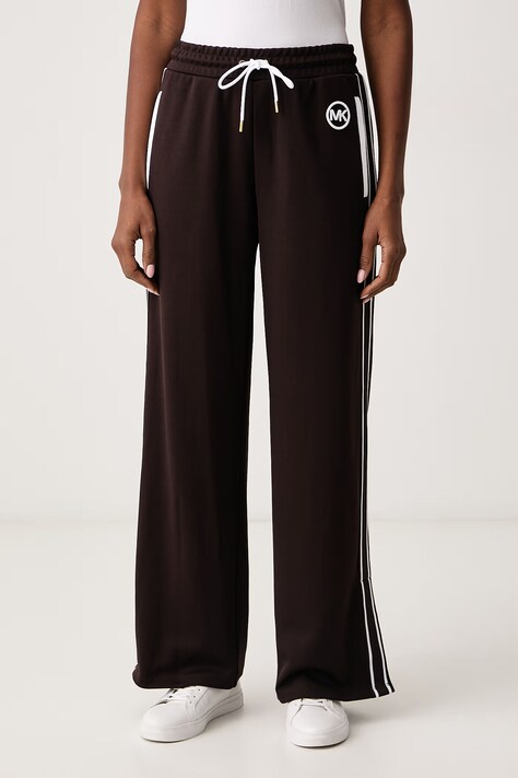 MICHAEL Michael Kors Spodnie dresowe damskie brązowe high waist MR630Y0K8N
