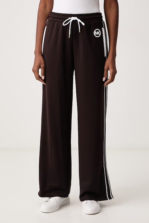 MICHAEL Michael Kors Spodnie dresowe damskie brązowe high waist MR630Y0K8N