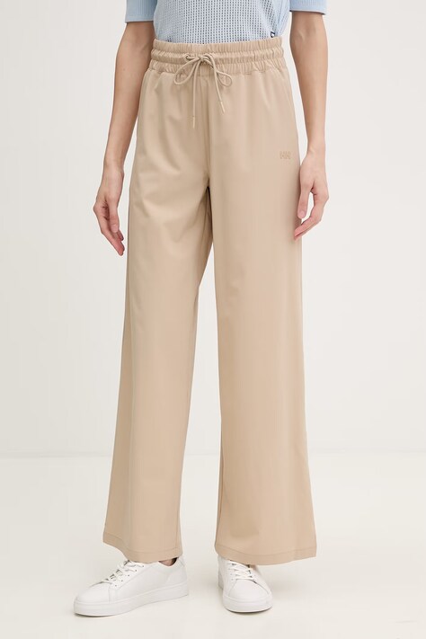 Helly Hansen spodnie dresowe damskie THALIA beżowe high waist 54576