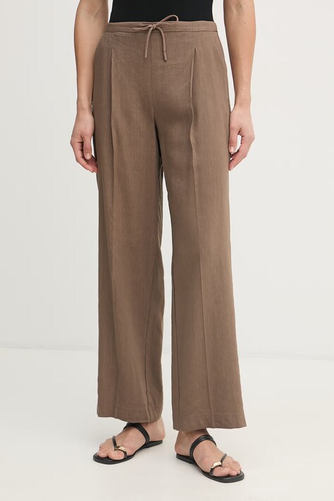 Marella брюки женские вискозные MLMALLORO коричневые regular waist 2613131115200