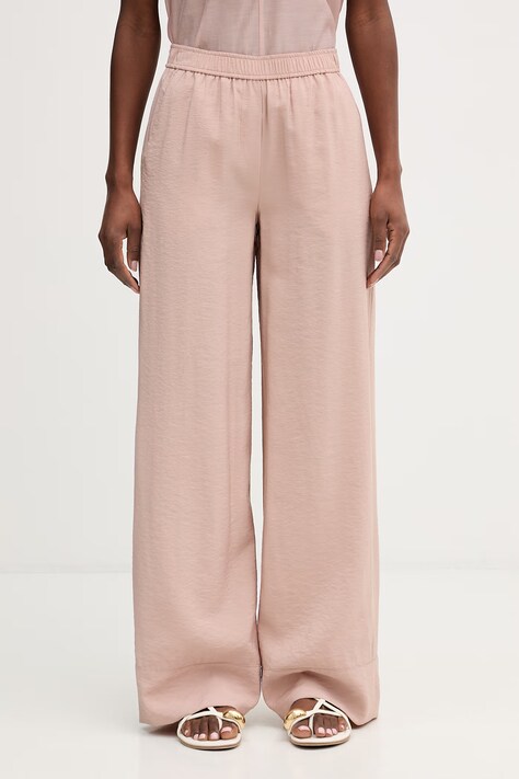 Marella spodnie EREMI damskie kolor różowy szerokie high waist 2613131154200