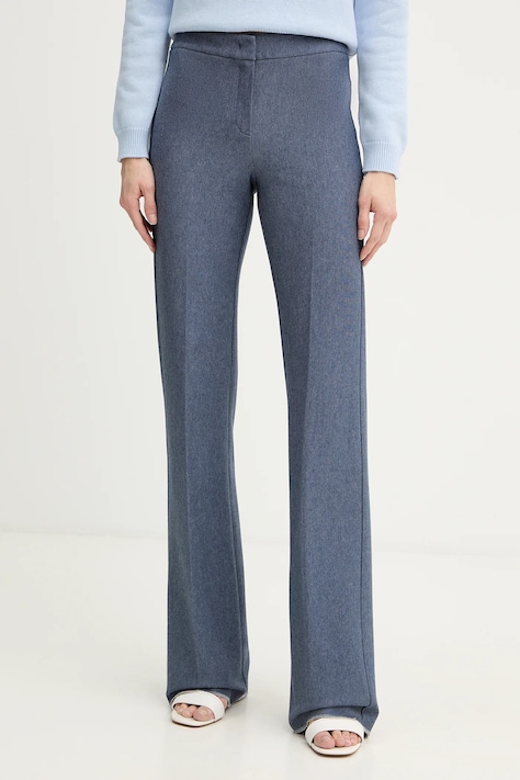 IBlues spodnie ODINO damskie kolor niebieski proste high waist 2617131201200