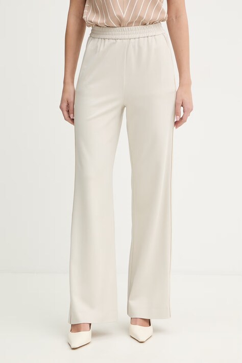 IBlues spodnie dresowe SUMERO damskie kolor beżowy szerokie high waist 2617781051200