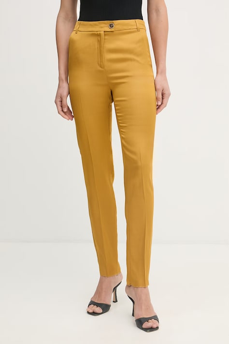 Marella жіночі костюмні штани з віскозою AGENDA жовті regular waist 2613131182200