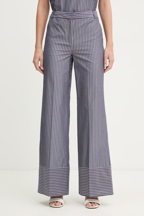 IBlues spodnie bawełniane ORIGINE damskie kolor granatowy szerokie high waist 2617131062200