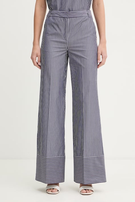 IBlues spodnie bawełniane ORIGINE damskie kolor granatowy szerokie high waist 2617131062200