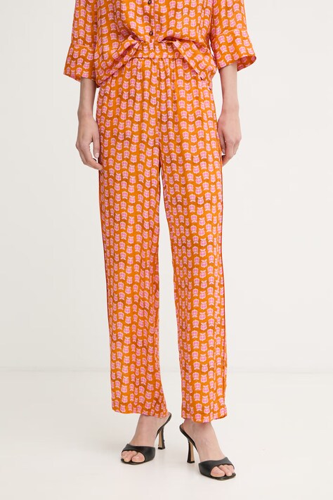 iBlues spodnie damskie z wiskozy DANCING pomarańczowe high waist 2617131172200
