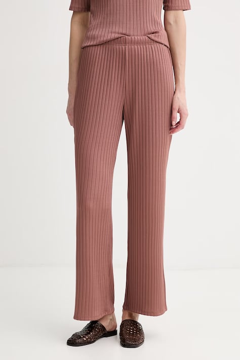 Calvin Klein spodnie damskie brązowe high waist