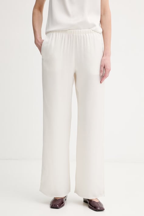 Calvin Klein nohavice dámske béžové high waist LV044F611G