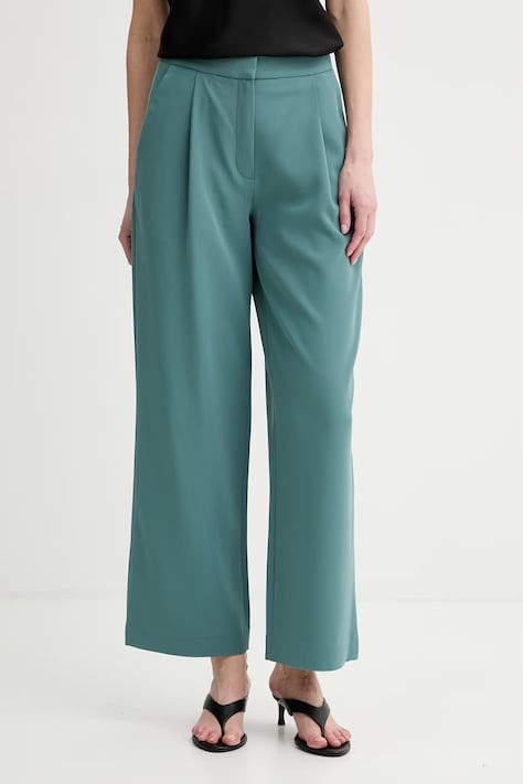 Calvin Klein παντελόνι ίσιο γυναικείο τιρκουάζ ψηλό LV044F650G