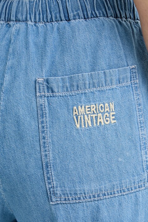 American Vintage джинси wide leg жіночі — SS26-SPD0HU, блакитний — фото 4