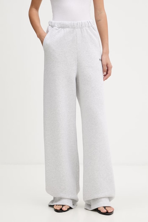 Rotate spodnie dresowe damskie bawełniane szare high waist 1153311473