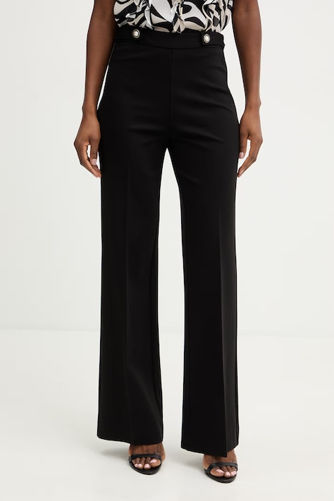 Kalhoty Twinset dámské, černá barva, high waist, 261TP2144