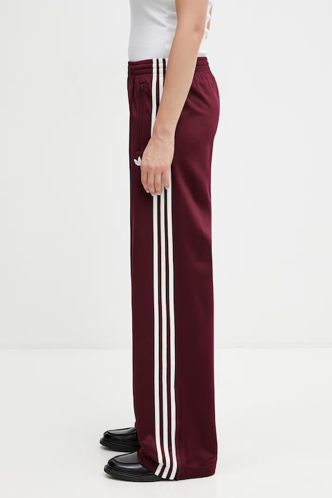 adidas Originals sweatpants Women's maroon high waist KD3659