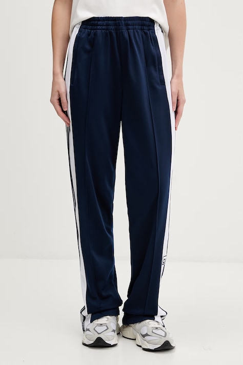 adidas Originals pantaloni de trening pentru femei Adibreak bleumarin high waist KD6325