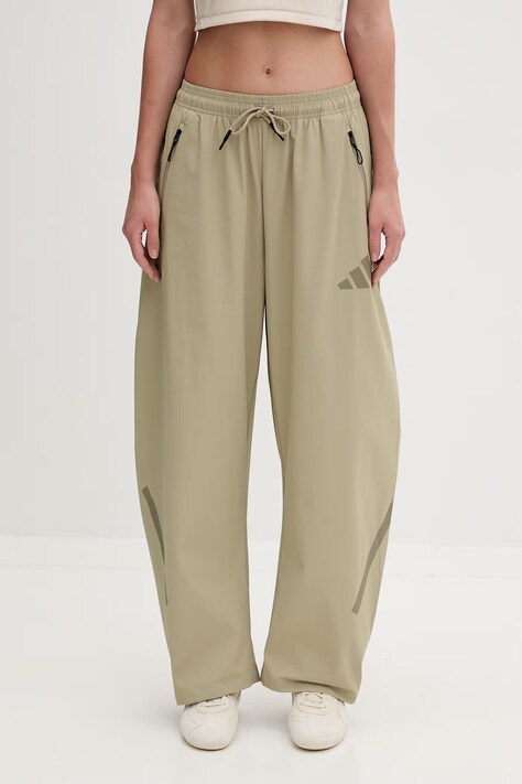 adidas spodnie joggery damskie x Z.N.E zielone high waist KD8481