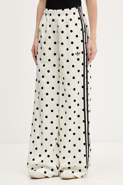 adidas Originals spodnie dresowe damskie beżowe high waist KV1168