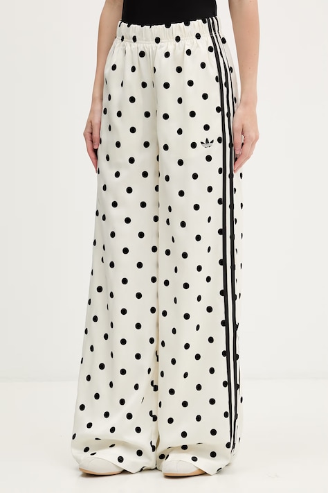 adidas Originals spodnie dresowe damskie beżowe high waist KV1168