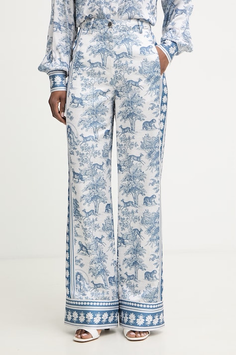 Fracomina spodnie damskie niebieskie high waist FS26SV3015W459K5