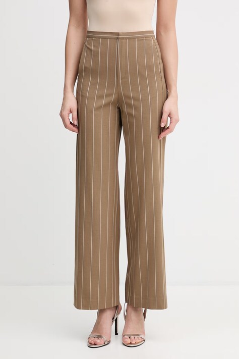 United Colors of Benetton παντελόνια Γυναικεία καφέ ψηλά 46Q2DF0B4