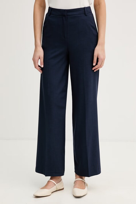 United Colors of Benetton spodnie damskie granatowe high waist 4962DF07F