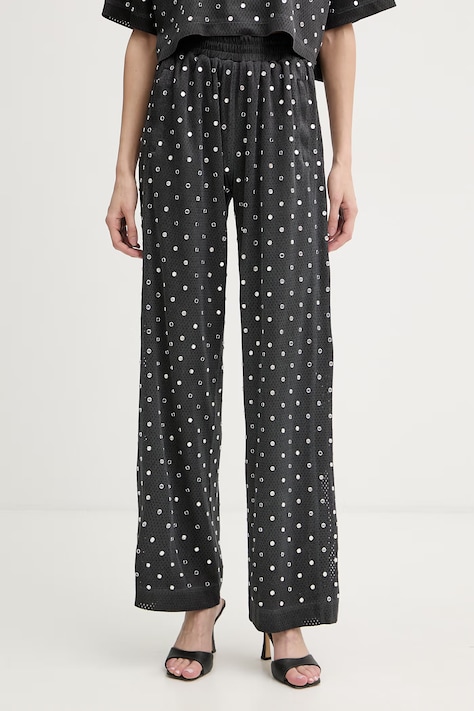 Pinko spodnie dresowe damskie szare high waist 106852 A3BC