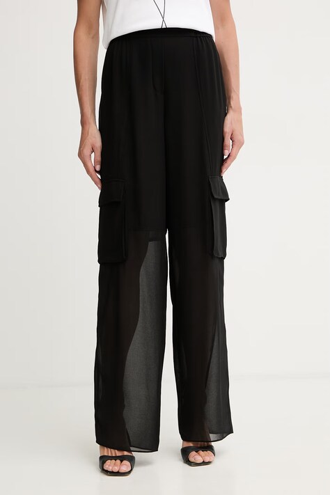 Pinko spodnie damskie czarne high waist 106792 A3AT